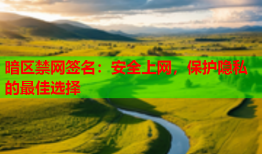 暗区禁网签名：安全上网，保护隐私的最佳选择
