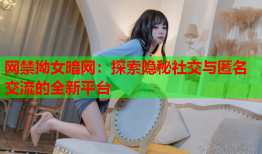 网禁拗女暗网：探索隐秘社交与匿名交流的全新平台