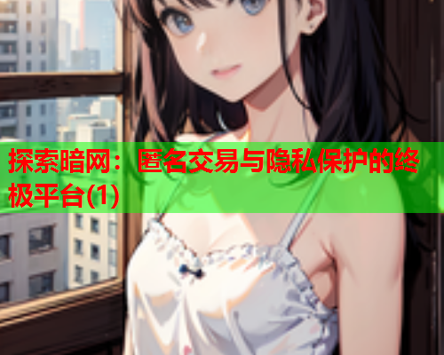 探索暗网：匿名交易与隐私保护的终极平台(1)