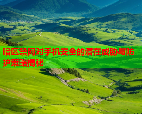 暗区禁网对手机安全的潜在威胁与防护策略揭秘