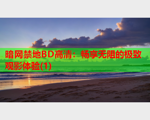 暗网禁地BD高清：畅享无阻的极致观影体验(1)