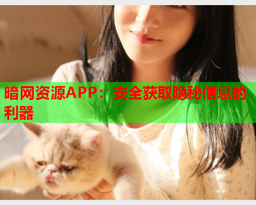 暗网资源APP：安全获取隐秘信息的利器